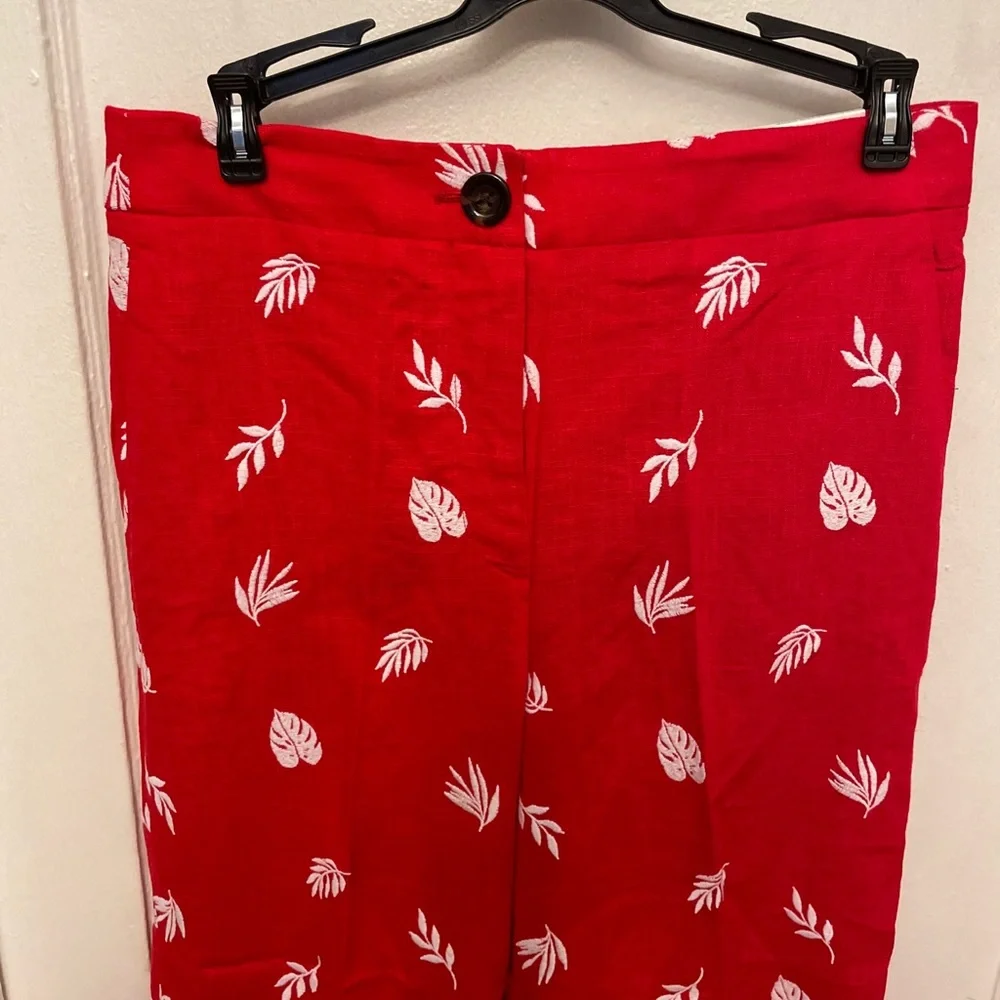 Ann Taylor the embroidered wide leg crop NWT - Picture 3 of 5